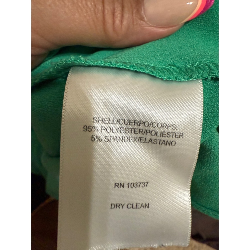 Donna Morgan Women's Sleeveless V Neck Sheath Dress Green Size 14 Career - Picture 5 of 5